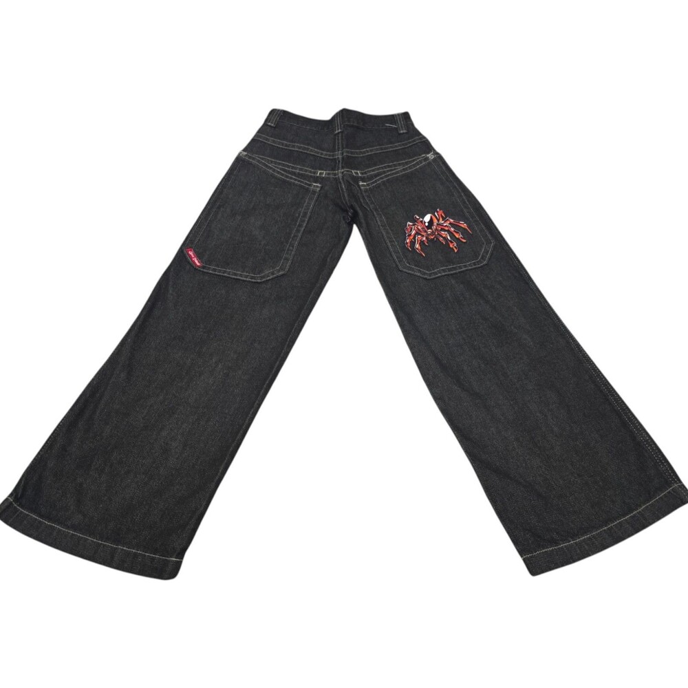 VINTAGE Y2K JNCO Tribals Spider Jeans Boys Youth Size 12 Deadstock Skater Pants
